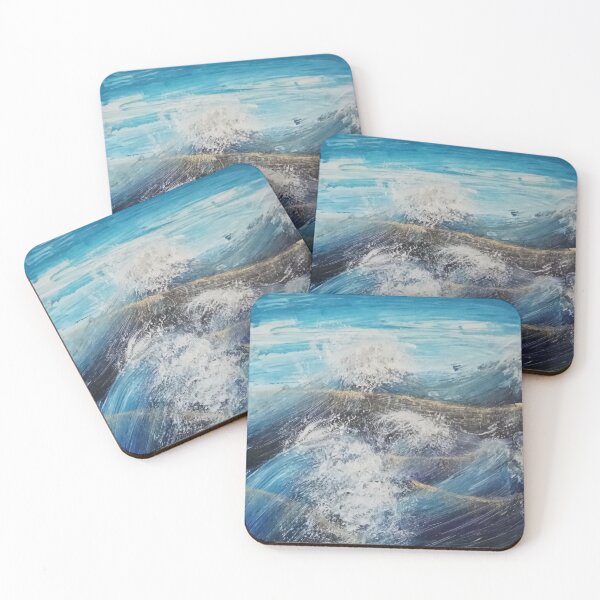 Item preview, Abstract Blue Ocean Waves designed and sold by EmilyAmeliaArt.