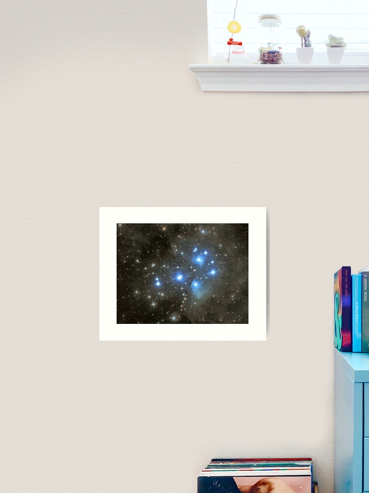 Thumbnail 2 of 3, Art Print, The Pleiades Cluster (M45)   designed and sold by emckinley.