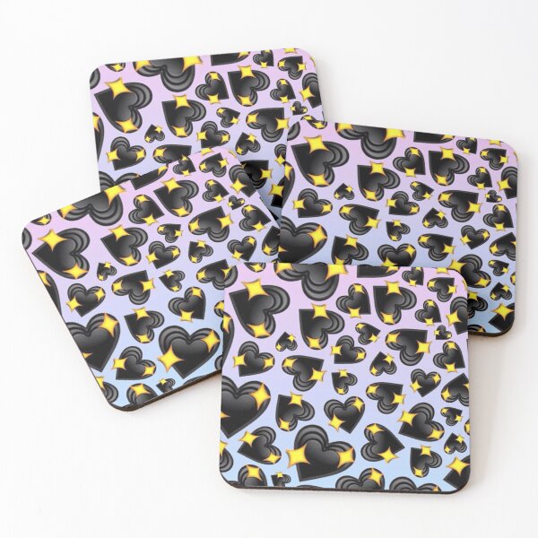 Item preview, Black Heart Pattern designed and sold by backgroundsmia.