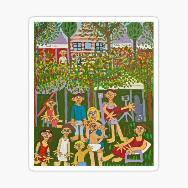 Market Life Mullumbimby Zionart Zion Levy Stewart Sticker