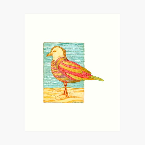 Strange Seagull of Summer Art Print
