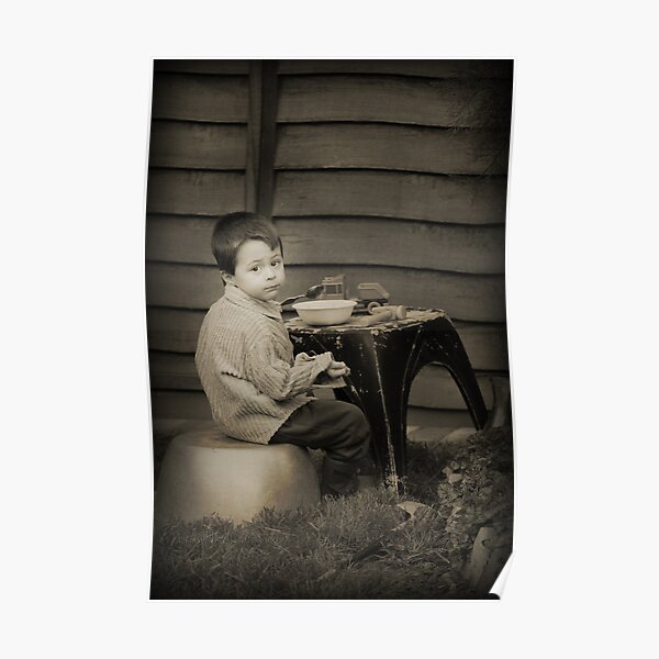 Spring Breakfast by the Wood Shed Poster