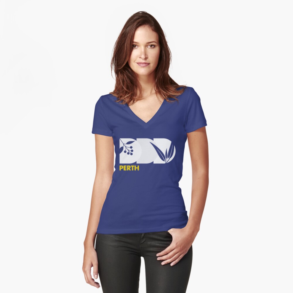 Item preview, Fitted V-Neck T-Shirt designed and sold by dddperth.