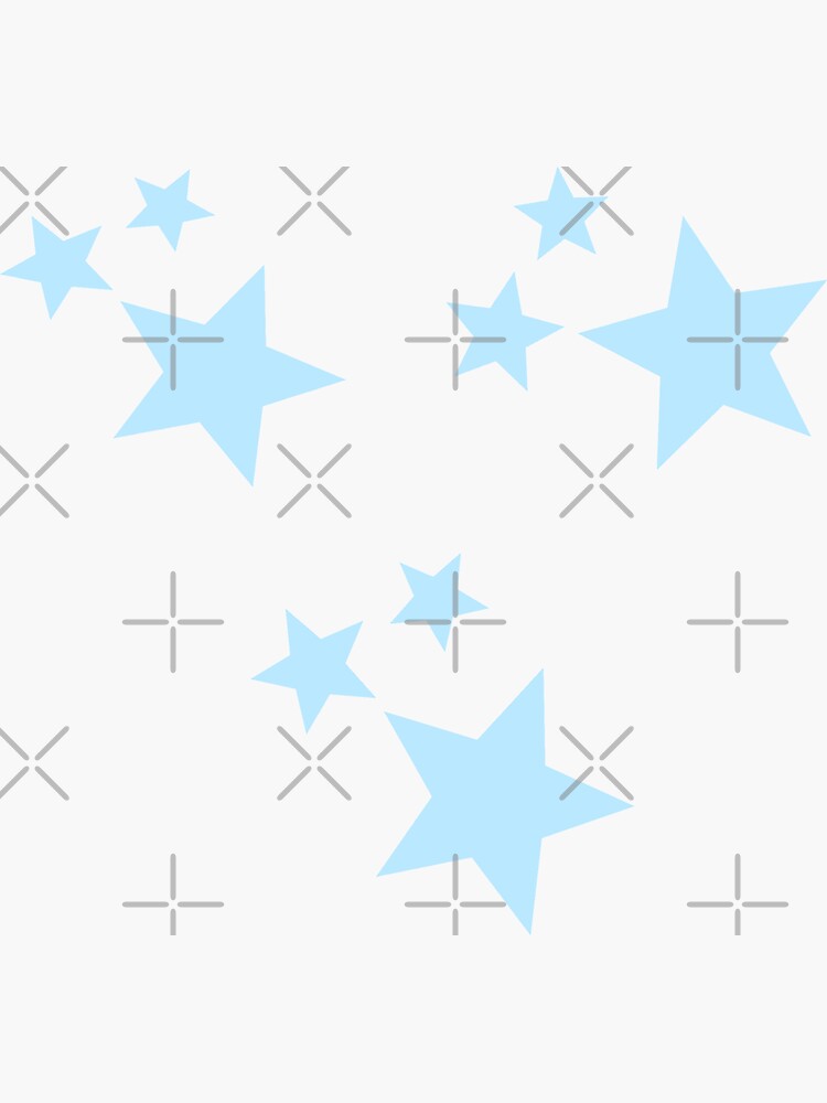 "Little blue stars mask" Sticker by livehappily Redbubble