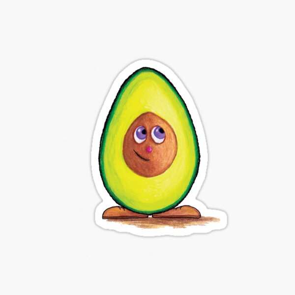 Scribbles Society Arnie the Avocado Food Art Sticker