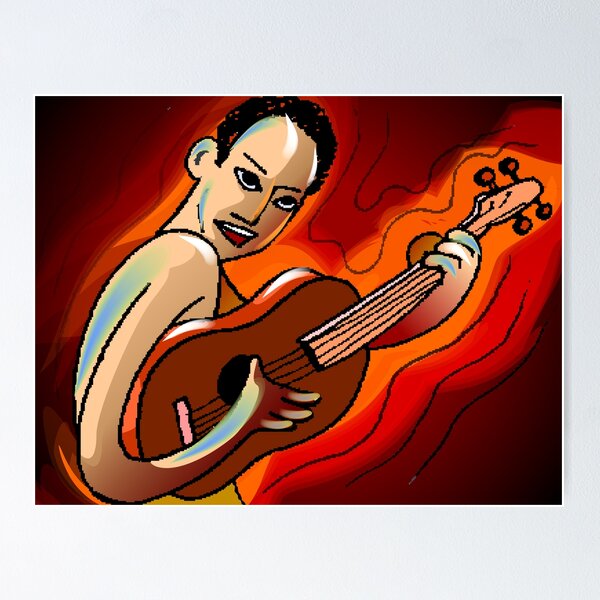Love of music of the man playing violin Poster