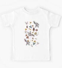 dark wild forest mushrooms Kids Tee