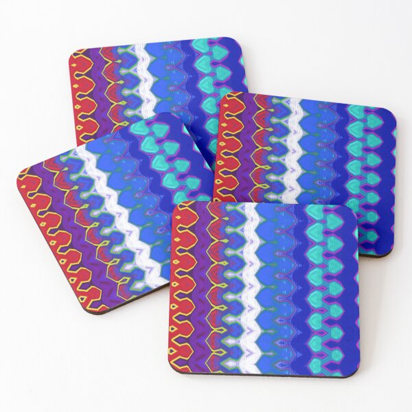 Item preview, Bright and Colorful Abstract Carnival Blue Red designed and sold by wenarts.