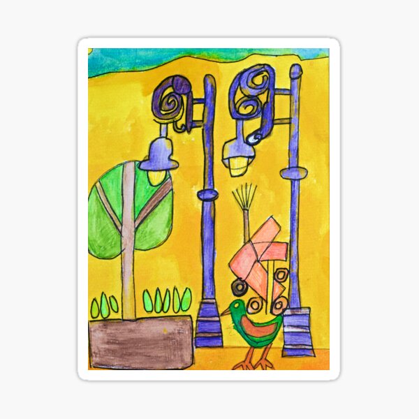 Mexican Streetlights Zion Art Zion Levy Stewart Sticker