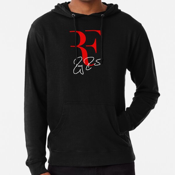 Roger Federer Personal Logo RF Sign Red White Lightweight Hoodie