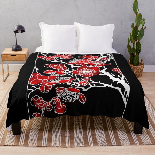 Item preview, Red and Black Peach Blossoms designed and sold by Serdd.