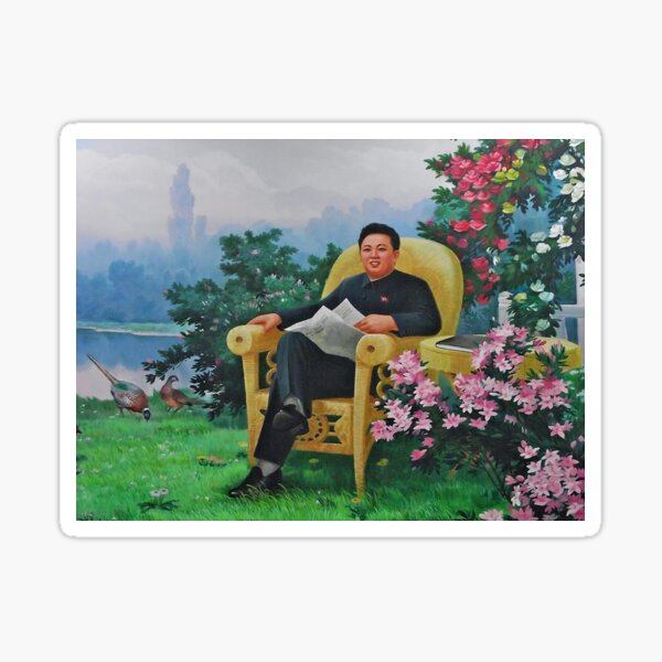 Lustige Propaganda Nordkoreas Kim Jong IL Sticker