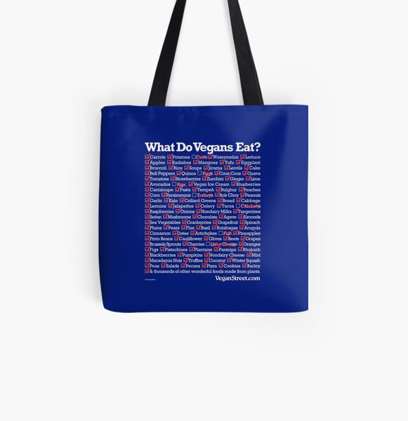 What Do Vegans Eat? All Over Print Tote Bag