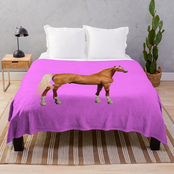 Item preview, BROWN HORSE ON PINK FLAMINGO designed and sold by PetsandBeyond.