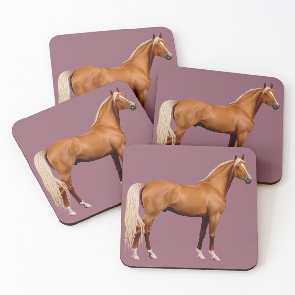 Item preview, BROWN HORSE ON RASPBERRY GLACE designed and sold by PetsandBeyond.