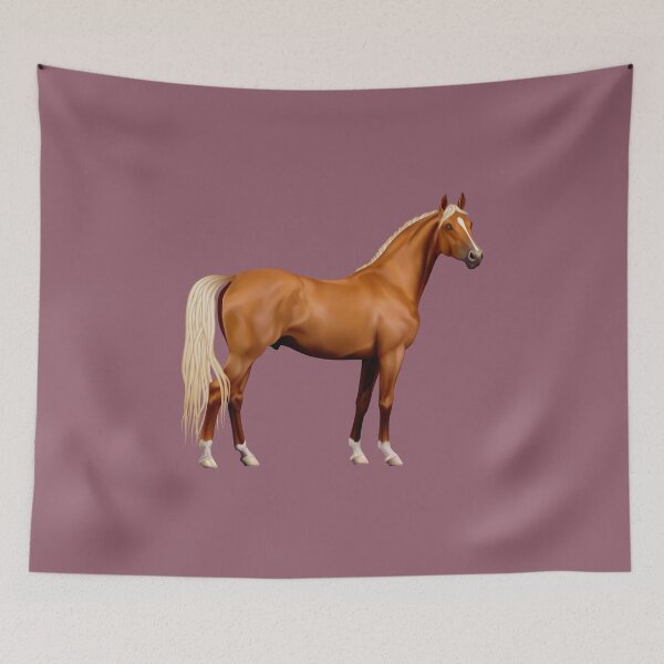 Item preview, BROWN HORSE ON RASPBERRY GLACE designed and sold by PetsandBeyond.