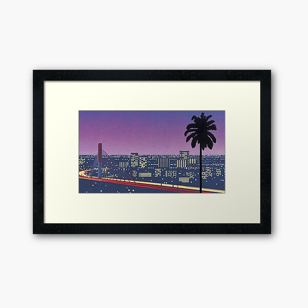 Chemise Vaporwave Hiroshi Nagai Impression encadrée