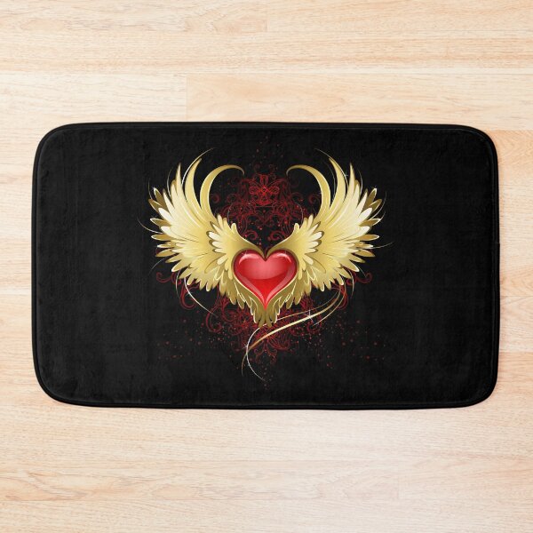 Item preview, Red Heart with Golden Wings ( Gold Wings ) designed and sold by Blackmoon9.