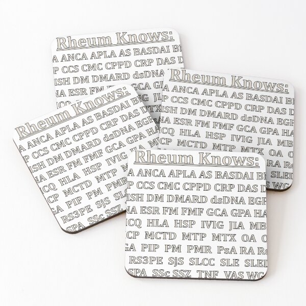 Item preview, Rheumatology Knows Acronyms designed and sold by Alberta Rheumatology.