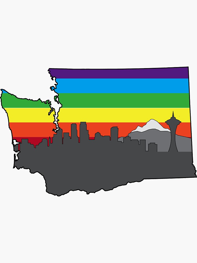 "Seattle Pride Skyline" Sticker for Sale by konrad96 Redbubble