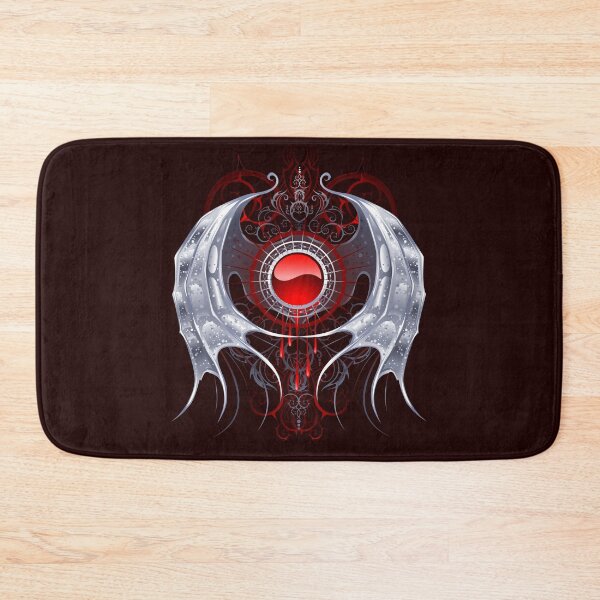 Item preview, Round banner with silver wings ( Vampire wings ) designed and sold by Blackmoon9.