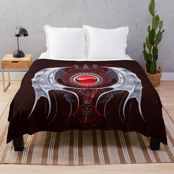 Item preview, Round banner with silver wings ( Vampire wings ) designed and sold by Blackmoon9.