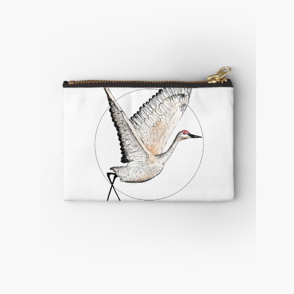 Item preview, Flying Sandhill Crane Illustration / Crane Bird Drawing / Flying Crane Art Print designed and sold by Laura Maxwell.
