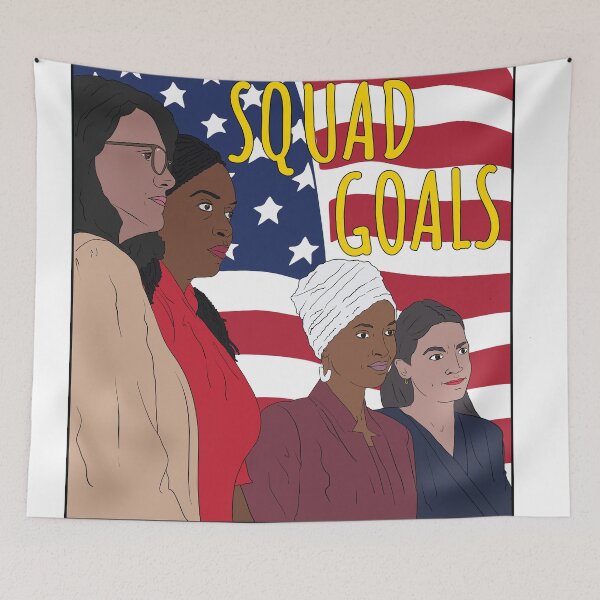Item preview, Squad Goals - I STAND WITH THE SQUAD (Omar, Ocasio-Cortez, Tlaib, and Pressley) Tote designed and sold by countercolour.