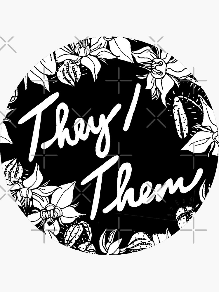 they them theirs script floral borage by craftordiy