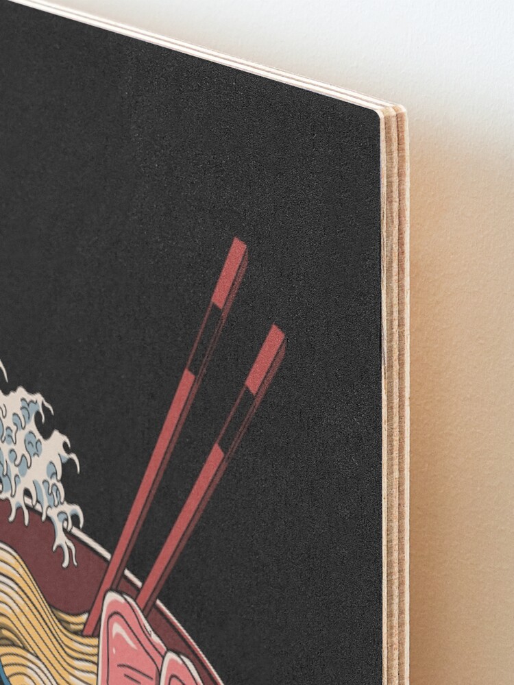 Alternate view of Great Ramen Wave Mounted Print