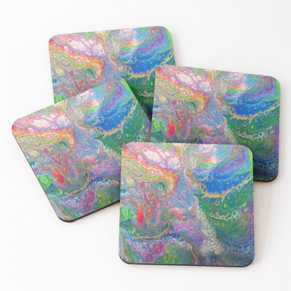 Item preview, Rainbow Wonderland by Super Fluid Soul Fluid Acrylic Paint Pour designed and sold by superfluidsoul.