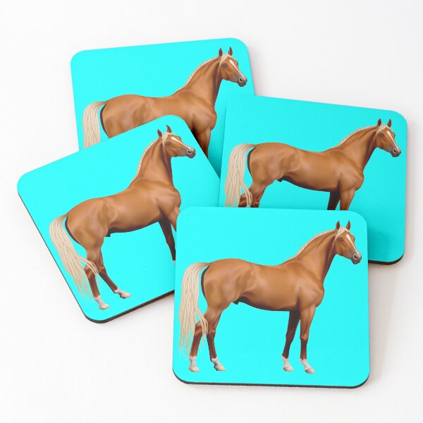 Item preview, BROWN HORSE ON AQUA designed and sold by PetsandBeyond.