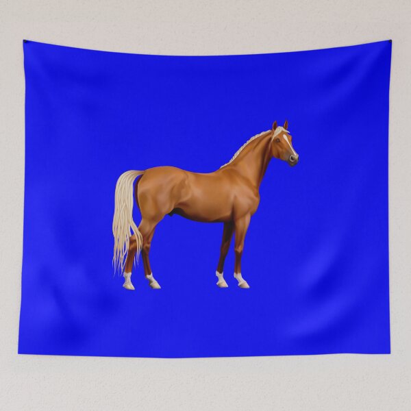 Item preview, BROWN HORSE ON BLUE designed and sold by PetsandBeyond.