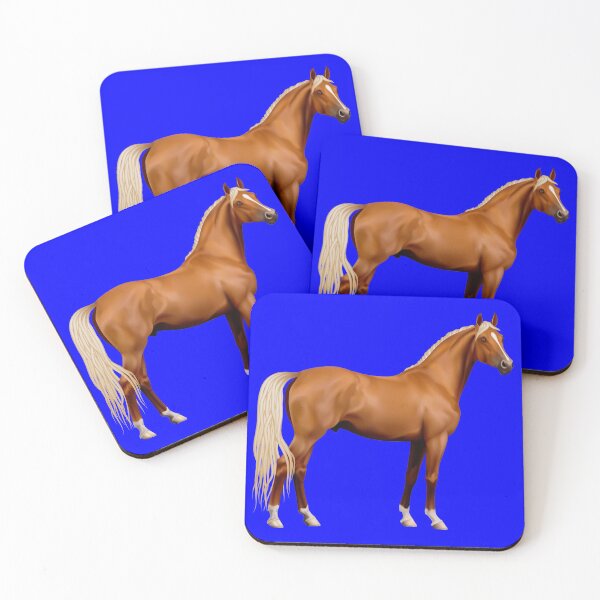 Item preview, BROWN HORSE ON BLUE designed and sold by PetsandBeyond.