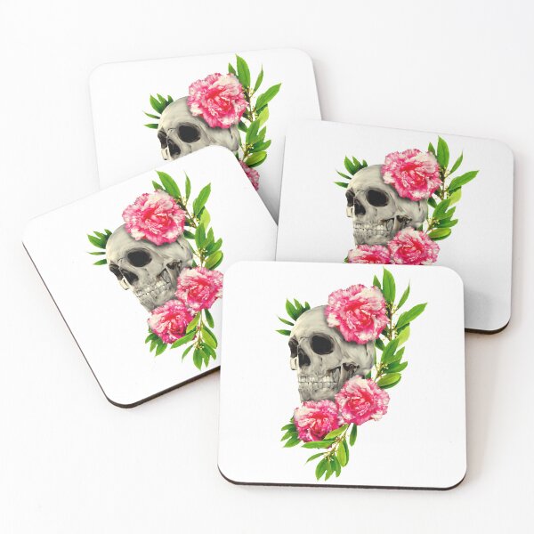Item preview,  Skull and flowers Mexican art designed and sold by Pintarrajearte.
