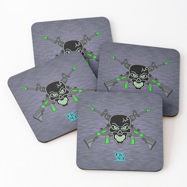 Item preview, Skull & Guns w Bright Colours designed and sold by CreepyKards.