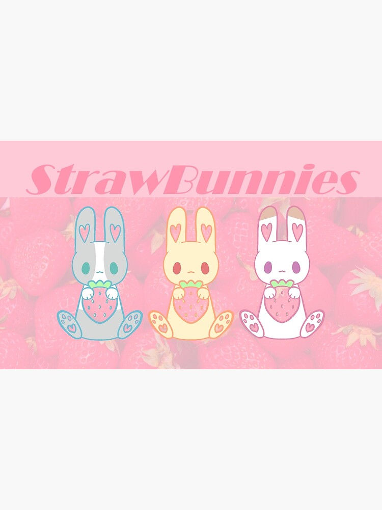 Cute strawberry bunny - Strawbunny Sticker for Sale by Yaragold