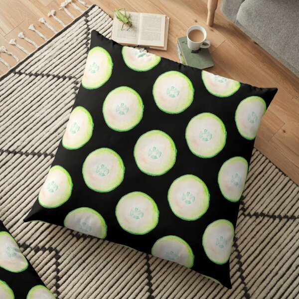 Watercolor Cucumber Floor Pillow