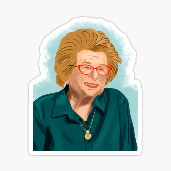 “Dr Ruth Westheimer” Sticker by GhostLightPrint | Redbubble