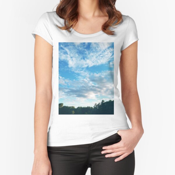 Blue Skies Fitted Scoop T-Shirt