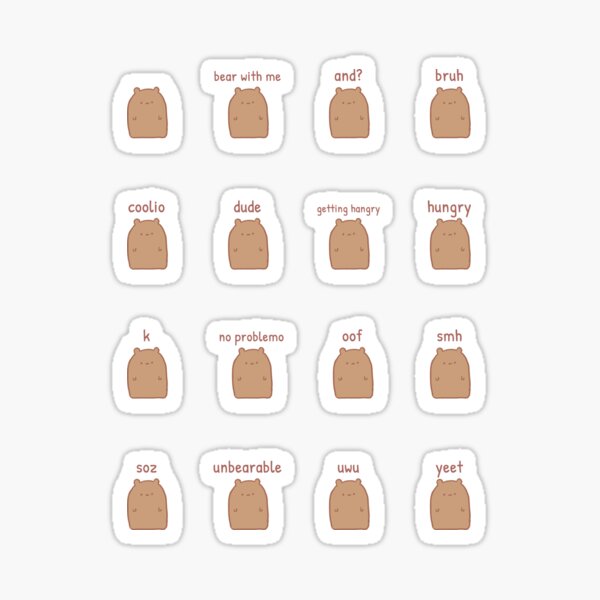 Blank Bear Sticker Pack Sticker