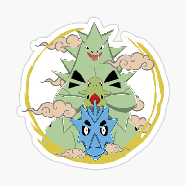 Pokemon of the second generation (Larvitar, Pupitar, Tyranitar) Sticker