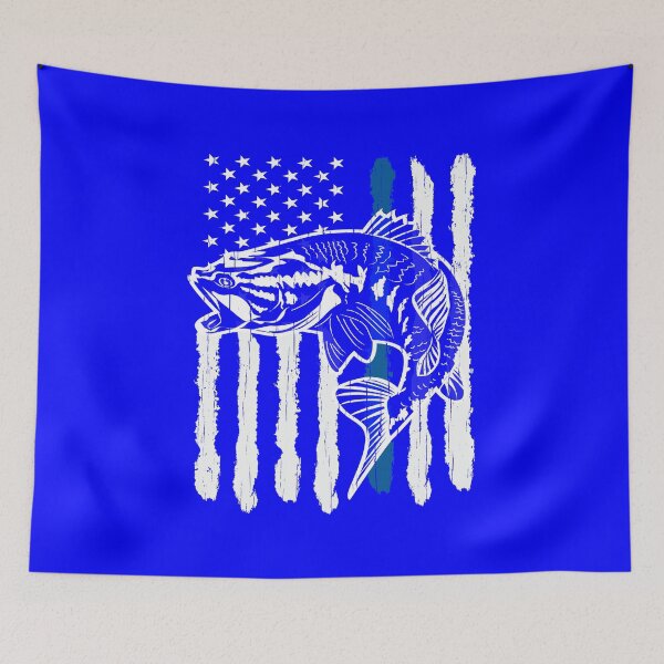 Item preview, Bass Fishing Thin Blue Line American Flag Fisherman Gift designed and sold by Hananiah Merch.