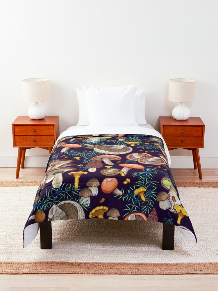 Alternate view of Dark dream forest Comforter