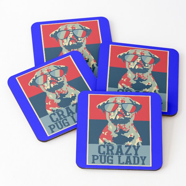Item preview, Crazy Pug Lady Gift for Pug Owners designed and sold by Hananiah Merch.