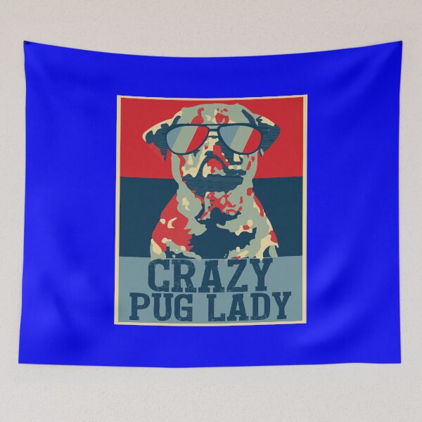 Item preview, Crazy Pug Lady Gift for Pug Owners designed and sold by Hananiah Merch.