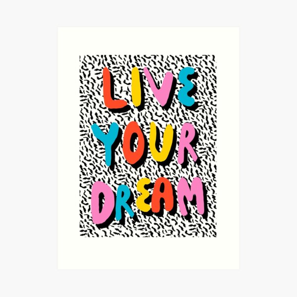 Ya Heard - 1980's throwback retro pattern memphis-style hipster bright colorful pop art minimal rad Art Print