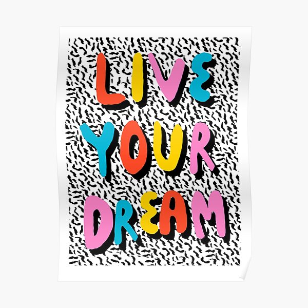 Ya Heard - 1980's throwback retro pattern memphis-style hipster bright colorful pop art minimal rad Poster