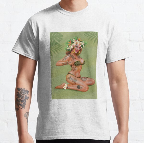 Metro&medio Designs - Animal print and flowers pin-up Classic T-Shirt
