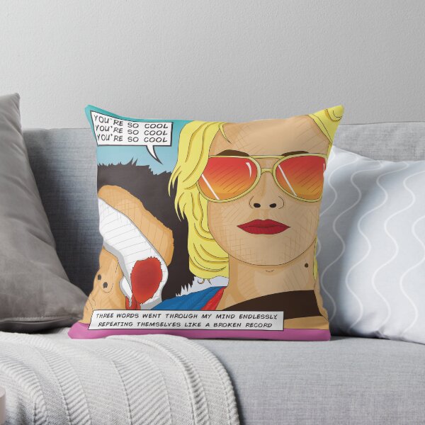True Romance Comic Book Style Throw Pillow